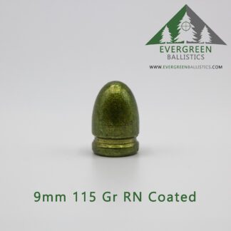 9mm 115 grain round nose coated bullet