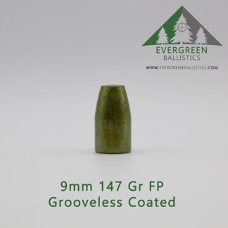 9mm 147 Grain Flat Point Grooveless Bullet