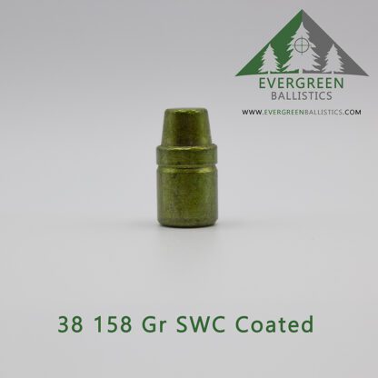 38 Cal 158 Grain SWC NLG Coated bullets