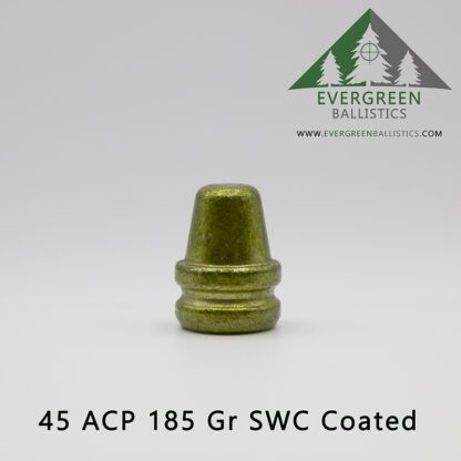 45 Caliber 186 Grain SWC Coated bullets