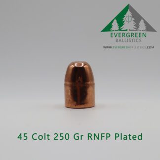 45 Colt 250 Grain RNFP plated bullet