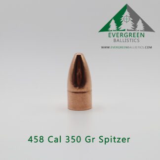 458 Caliber 350 Grain Spitzer Bullet