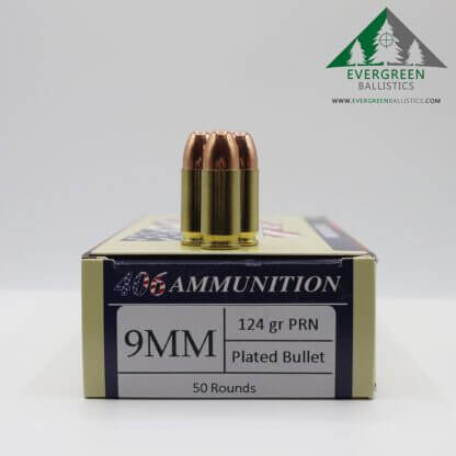 9mm 124 grain ammo and box