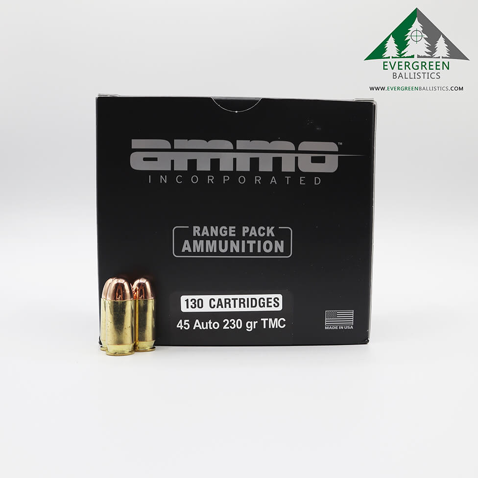Ammo Inc 45 Auto 230 Gr TMC Range Pack – Evergreen Ballistics