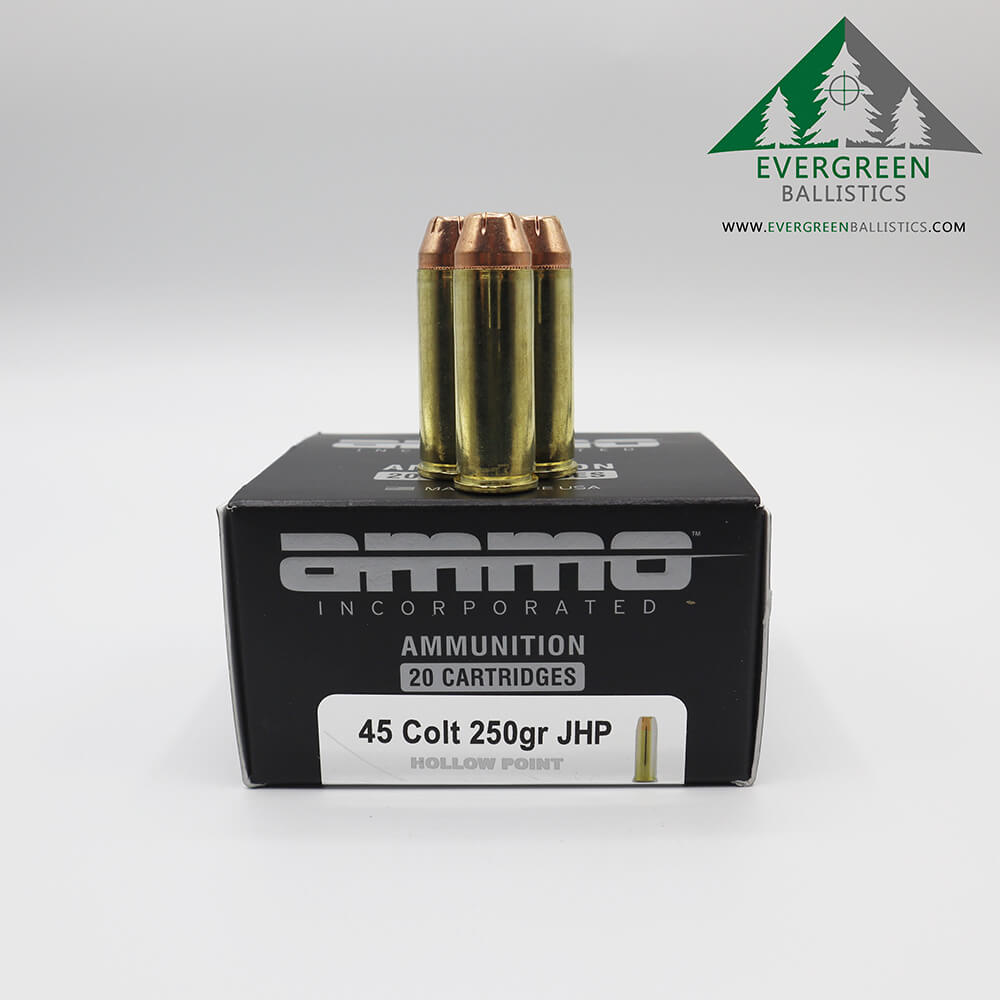 Ammo Inc 45 Colt 250 Gr JHP – Evergreen Ballistics