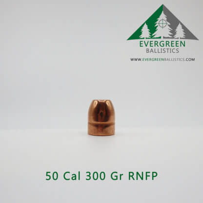 50 Cal 300 Gr RNFP Plated Bullet